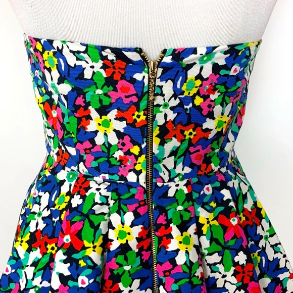 Kate Spade Karmen Strapless Floral Dress Sz 4 - Picture 10 of 16